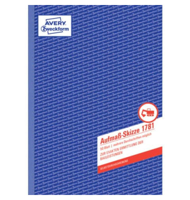 Aufmaß-Skizze 1781 zur exakten Ermittlung der Beileistung, A4, 1x 50 Blatt