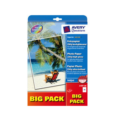 Inkjet-Fotopapier A4 2497 Superior hochglänzend 230g 40 Blatt Inkjet-Fotopapier A4 2497 Superior hochglänzend 230g 40 Blatt