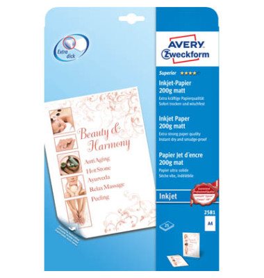 2581 Superior A4 200g Inkjetpapier weiß