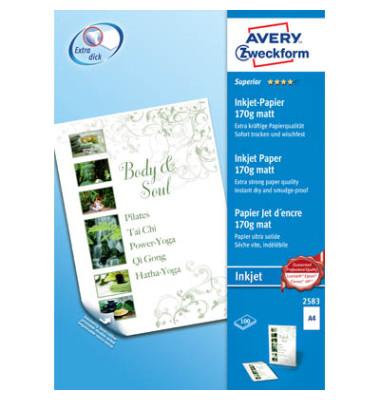 2583 Superior A4 170g Inkjetpapier weiß
