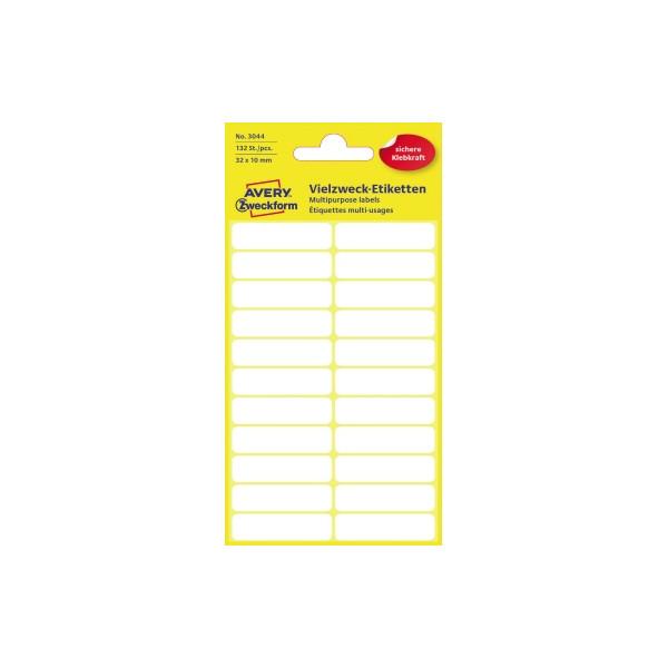 4004182030448 - Etiketten Etiketten 3044 weiß 32x10mm rechteckig  4004182030448 132 Stück