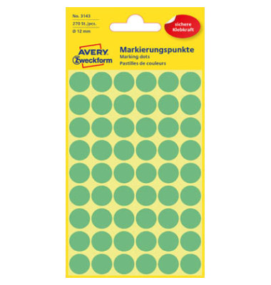 Markierungspunkte 3143 grün Ø 12mm 270 Stück Markierungspunkte 3143 grün Ø 12mm 270 Stück