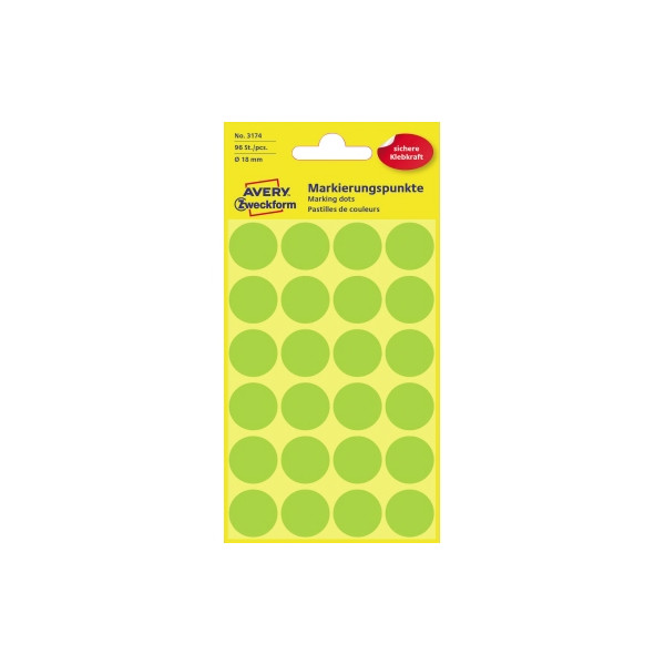 4004182031742 - Markierungspunkte 3174 leuchtgrün Ø 18mm 4004182031742 Zweckform 3174 96 Stück