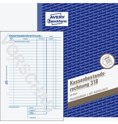 Kassenbericht 318 A5