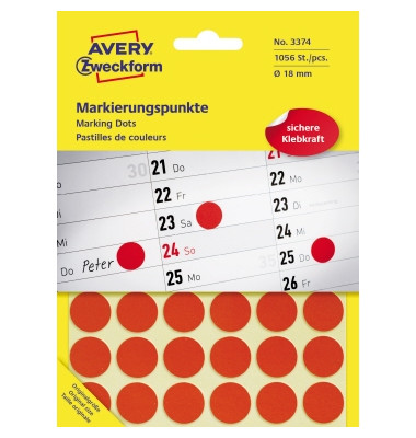 Markierungspunkte 3374 rot Ø 18mm