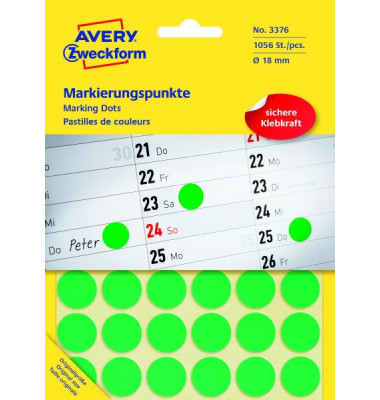 Markierungspunkte 3376 grün Ø 18mm