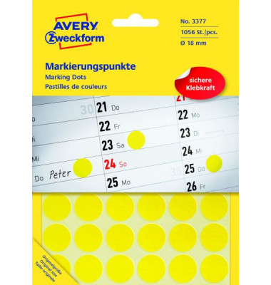 Markierungspunkte 3377 gelb Ø 18mm