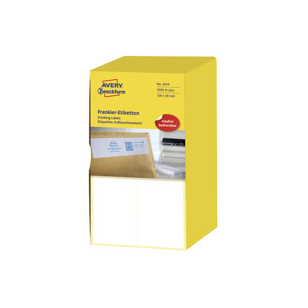 4004182034347 - AVERY Zweckform Frankier-Etiketten Frankier-Etikett 128x38mm 1280 x 380 mm weiß