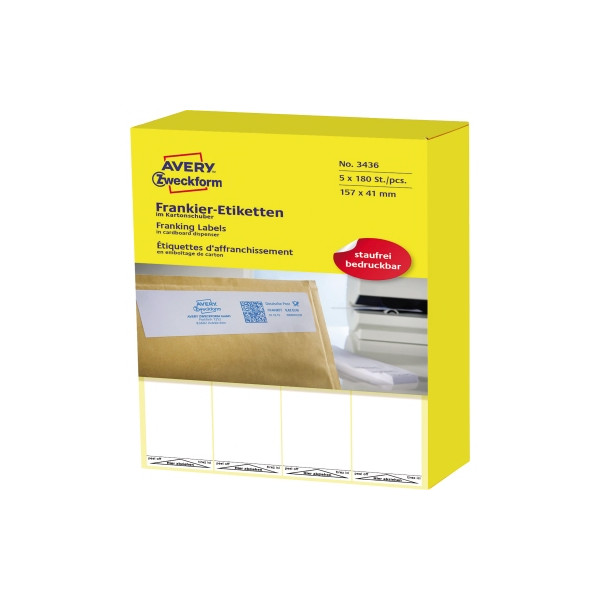 4004182034361 - ® - Frankieretikett 157 x 41 mm (b x h) Papier weiß 5 x 180 Etik Pack