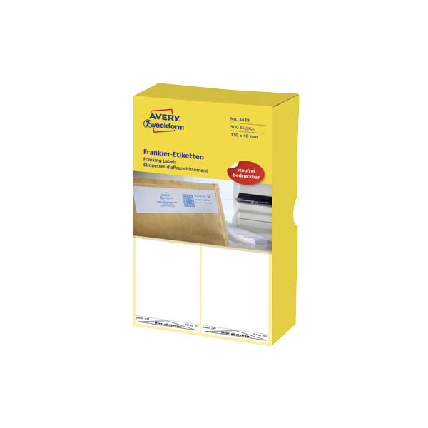 4004182034392 - AVERY Zweckform Frankier-Etiketten Frankier-Etikett 130x40mm 1300 x 400 mm weiß