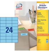 Etiketten 3449, blau, 70x37mm, rechteckig