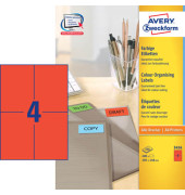 Etiketten 3456, rot, 105x148mm, rechteckig