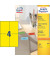 Etiketten 3459, gelb, 105x148mm, rechteckig