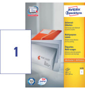 Etiketten ultragrip 3478, weiß 210x297mm, rechteckig, 