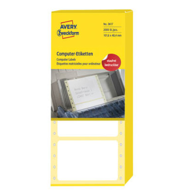 Computeretiketten 3617 101,6 x 48,4 mm weiß 1-bahnig