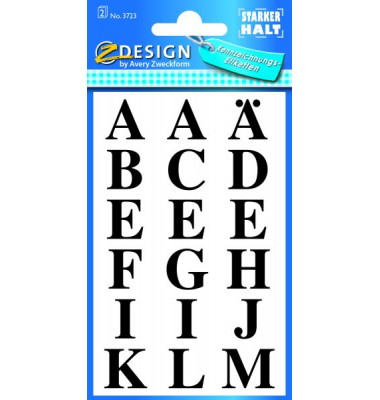Buchstabenetiketten transp.sk schwarz 2 Bogen A-Z 72 St Buchstabenetiketten transp.sk schwarz 2 Bogen A-Z 72 St
