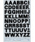 3780 Buchstabenetiketten A - Z 9,5mm x 38pt schwarz wetterfest