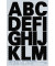 Buchstabenetiketten A - Z schwarz 25mm selbstklebend 3784