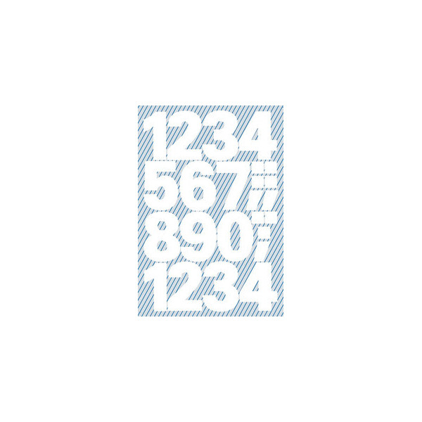 10 Stück AVERY Zweckform 3787 Buchstabenetiketten 25mm x 100pt 1-9 weiß wetterfest 4004182037874 Zweckform 3787 32 Stück