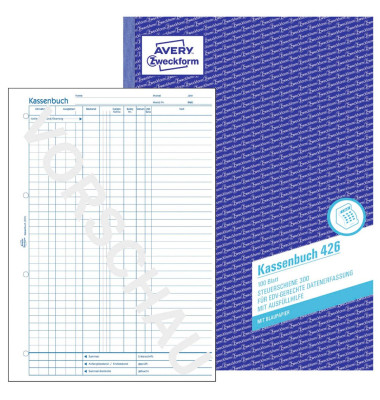 Kassenbuch 426 EDV A4 Laserdrucker 100 Blatt Kassenbuch 426 EDV A4 Laserdrucker 100 Blatt