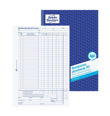 Reisekostenabrechnungen 741 für die monatliche Abrechnung, A4, 1x 50 Blatt