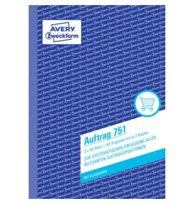 Auftragsbuch 751 A5 3x50 Blatt Auftragsbuch 751 A5 3x50 Blatt