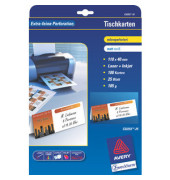Tischkarten blanko auf A4 Bogen 185g wei&szlig; 110x40mm