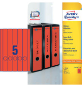 selbstklebende Rückenschilder ultragrip L4748-20 rot schmal/lang 38x297mm (BxH) selbstklebend permanent 