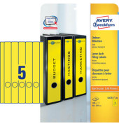 R&uuml;ckenschilder ultragrip L4751-20, gelb, schmal/lang, 38x297mm, selbstklebend, permanent 