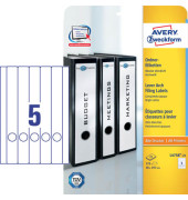 selbstklebende Rückenschilder ultragrip L4758-25 weiß schmal/lang 38x297mm (BxH) selbstklebend permanent 