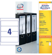 R&uuml;ckenschilder ultragrip L4761-100, wei&szlig;, breit/kurz, 61x192mm, selbstklebend, permanent 