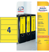 R&uuml;ckenschilder ultragrip L4769-20, gelb, breit/kurz, 61x192mm, selbstklebend, permanent 