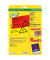 Etiketten L6005-25, neonrot, 210x297mm, rechteckig
