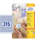 Etiketten L6019REV-25, weiß Ø 10mm, rund, 