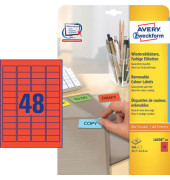 Etiketten L6038-20, rot, 45,7x21,2mm, rechteckig