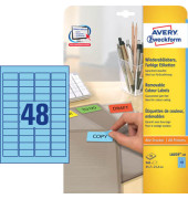 Etiketten L6039-20, blau, 45,7x21,2mm, rechteckig