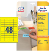 Etiketten L6041-20, gelb, 45,7x21,2mm, rechteckig