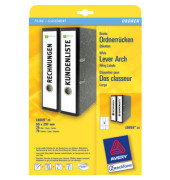 R&uuml;ckenschilder ultragrip L6059-25, wei&szlig;, breit/lang, 59x297mm, selbstklebend, permanent 