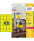 Typenschild Etiketten L6103-20 gelb 45,7 x 21,2 mm Folie strapazierfähig wetterfest