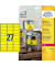 Typenschild Etiketten L6105-20 gelb 63,5 x 29,6 mm Folie strapazierfähig wetterfest