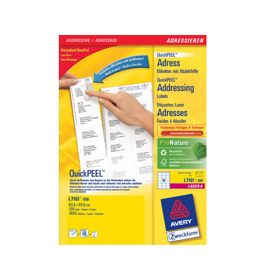 Adressetiketten Etikett, 46,6mm (H)