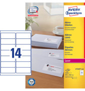 Etiketten ultragrip L7163-100, weiß 99,1x38,1mm, rechteckig, 