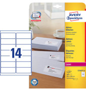 L7163-40 Adress Etiketten 99,1 x 38,1 mm weiß