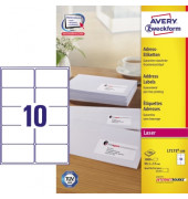 L7173-100 Adress Etiketten 99,1 x 57 mm weiß QuickPeel