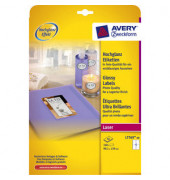 Farblaseretiketten Glossy weiß 139x99,1mm 40 Bl