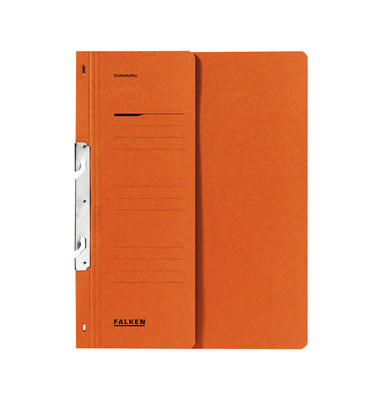 Einhakhefter 80000755, A4 orange halber Vorderdeckel, Karton 250g