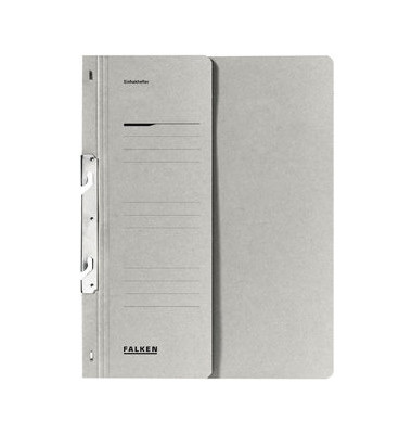 Einhakhefter 80000763, A4 grau halber Vorderdeckel, Karton 250g