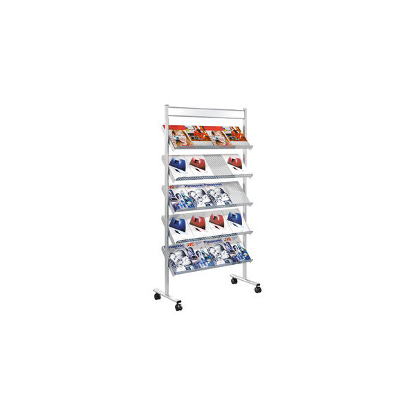 4044917087101 - Prospektständer Artline silber DIN A4 20 Fächer 930 x 350 x 1700 cm 1 St