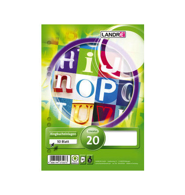 Ringbucheinlagen 100050494, blanko, A5, 70g, 6-fach-Lochung