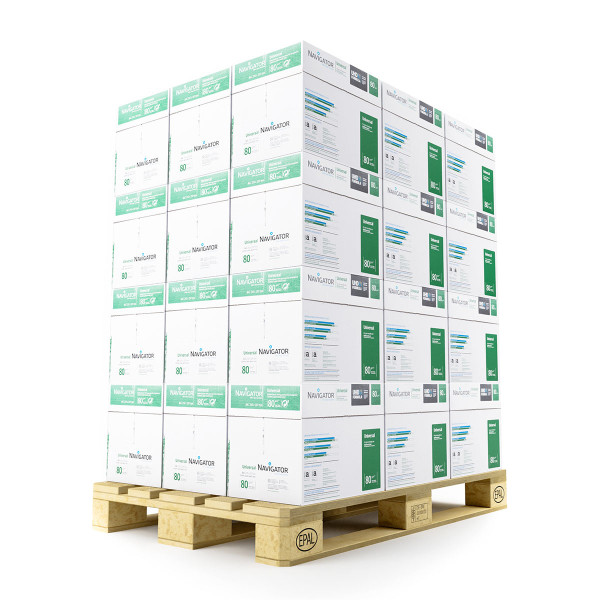 Navigator Kopierpapier Universal 8247A80S A4 80g hochweiß Palette 4255704306385 Navigator 100000 Blatt